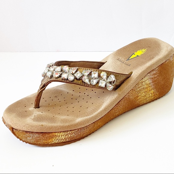 Fun metallic rhinestone sandal